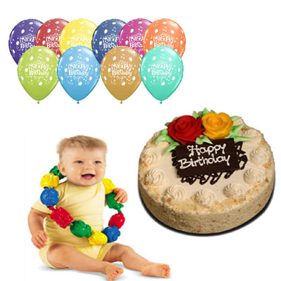 "Floral Bouquet Design Pineapple Cake - 3 Kgs (Code F01) - Click here to View more details about this Product
